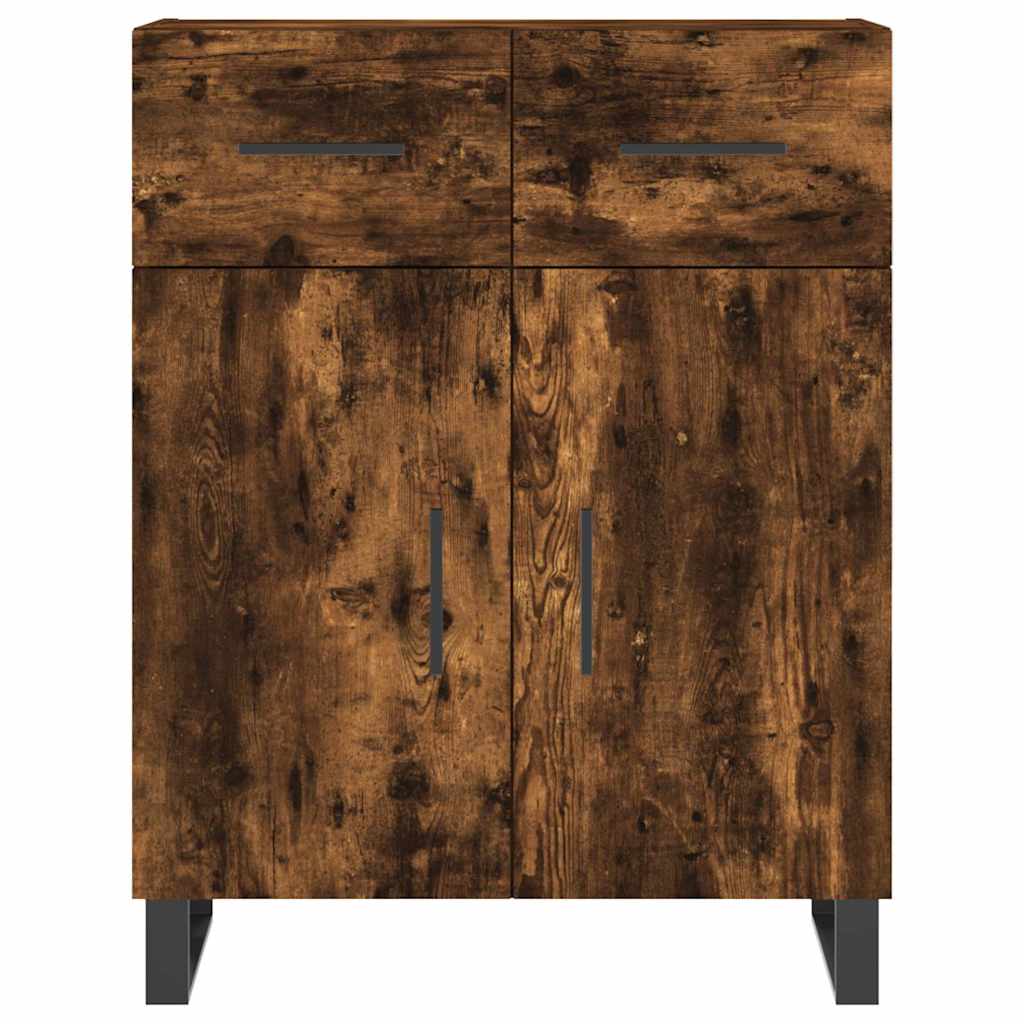 vidaXL Highboard Räuchereiche 69,5x34x180 cm Holzwerkstoff