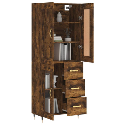 vidaXL Highboard Räuchereiche 69,5x34x180 cm Holzwerkstoff