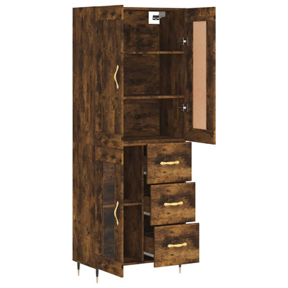 vidaXL Highboard Räuchereiche 69,5x34x180 cm Holzwerkstoff