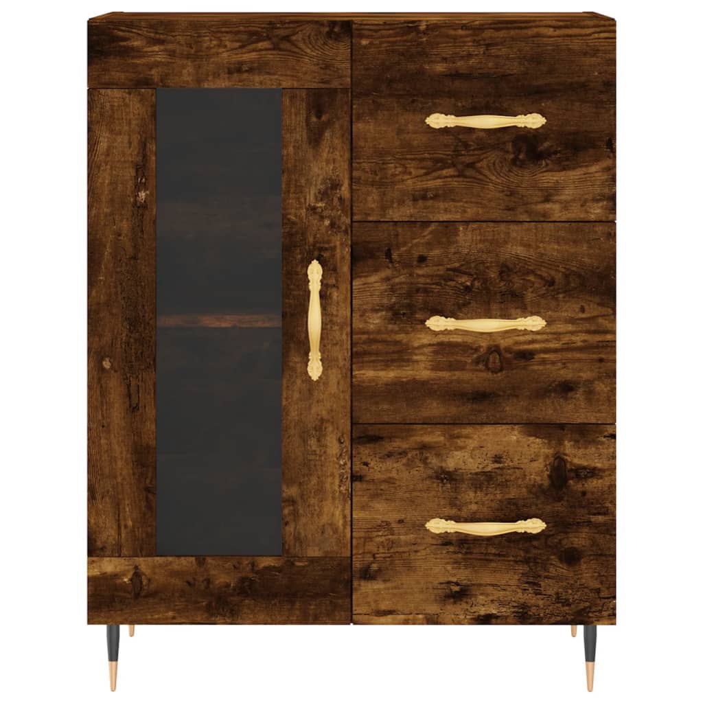 vidaXL Highboard Räuchereiche 69,5x34x180 cm Holzwerkstoff