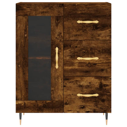 vidaXL Highboard Räuchereiche 69,5x34x180 cm Holzwerkstoff