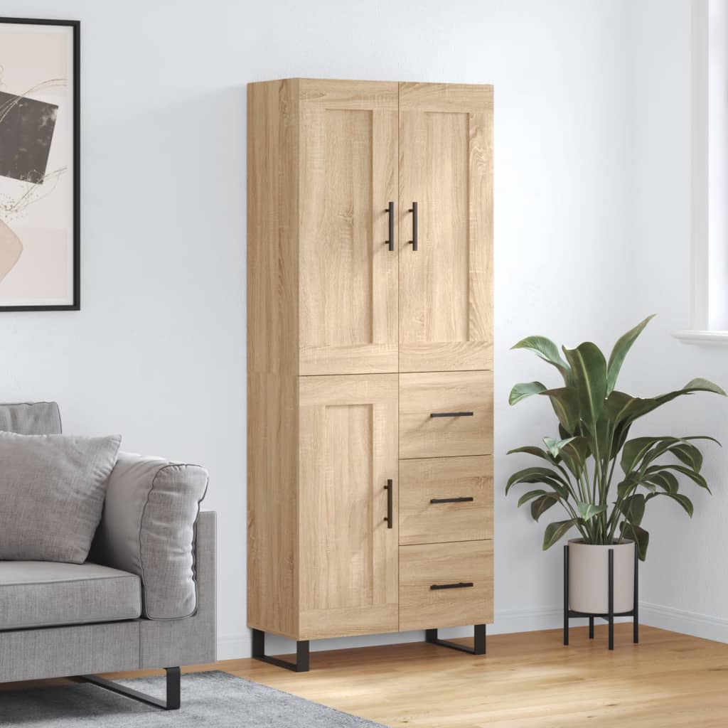 vidaXL Vaisselier chêne Sonoma 69,5x34x180 cm Aggloméré