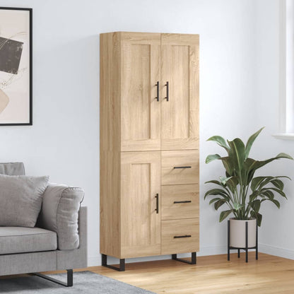 vidaXL Vaisselier chêne Sonoma 69,5x34x180 cm Aggloméré