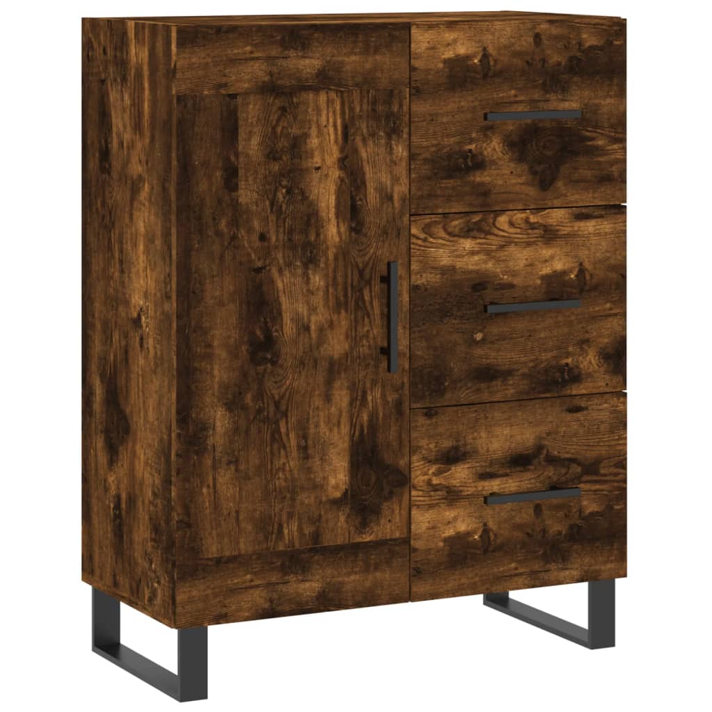 vidaXL Highboard Räuchereiche 69,5x34x180 cm Holzwerkstoff
