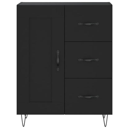 vidaXL Highboard Schwarz 69,5x34x180 cm Holzwerkstoff