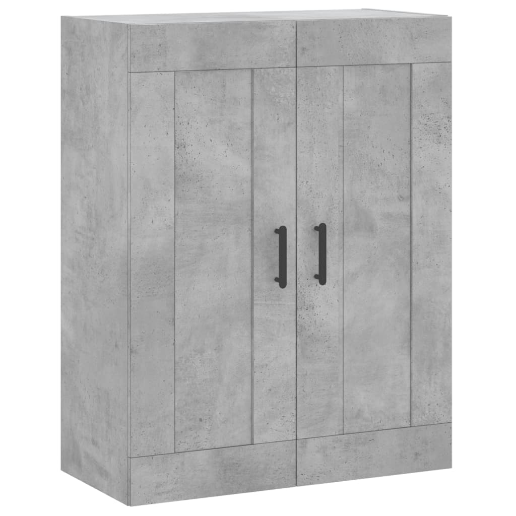 vidaXL Bahut gris béton 69,5x34x180 cm Aggloméré