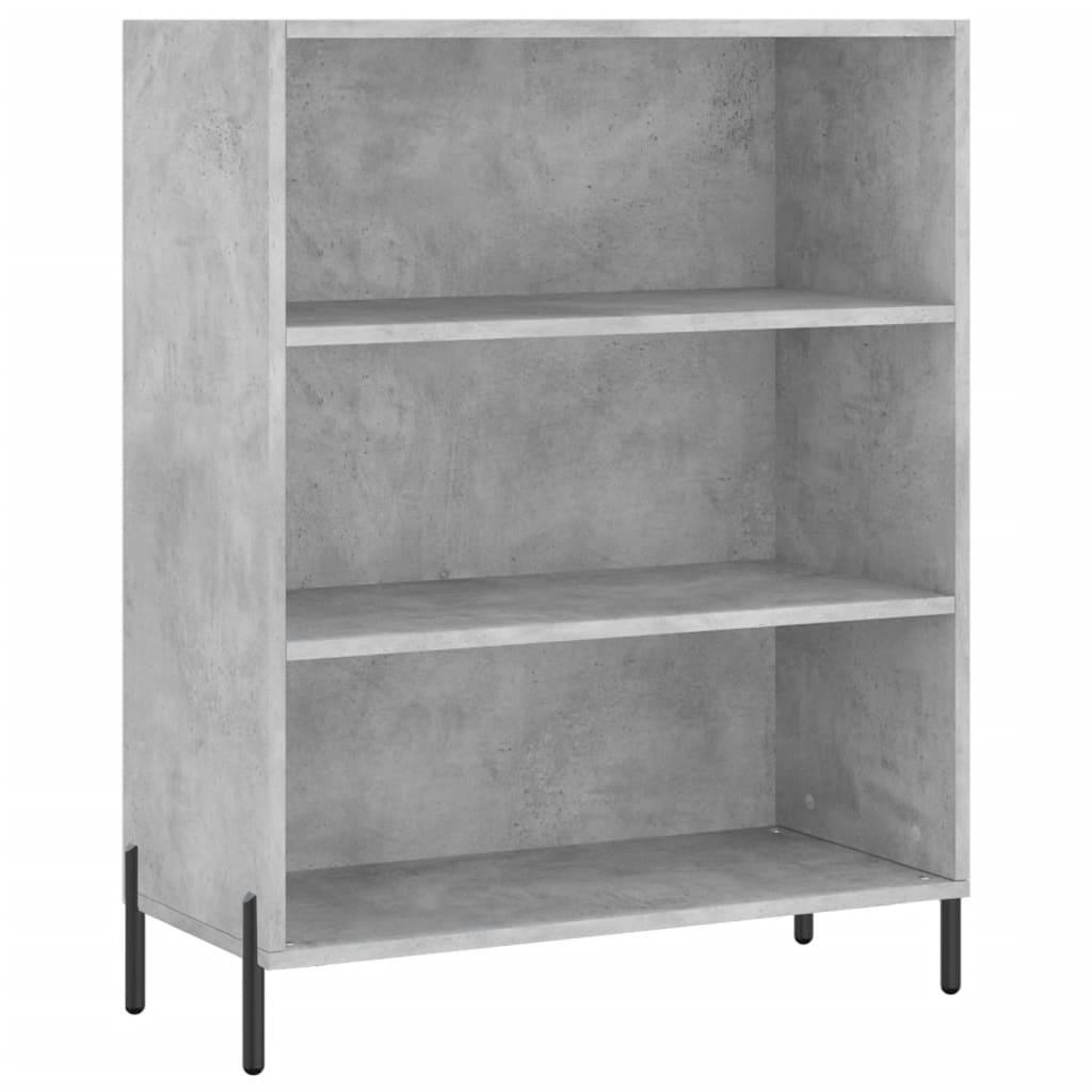 vidaXL Bahut gris béton 69,5x34x180 cm Aggloméré