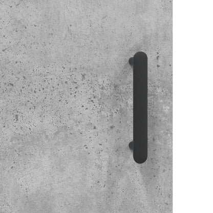 vidaXL Bahut gris béton 69,5x34x180 cm Aggloméré