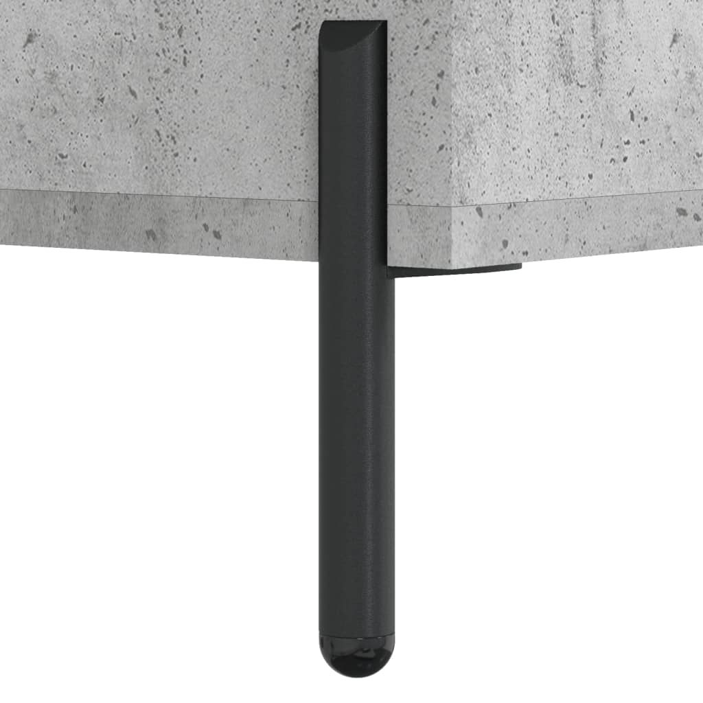 vidaXL Bahut gris béton 69,5x34x180 cm Aggloméré