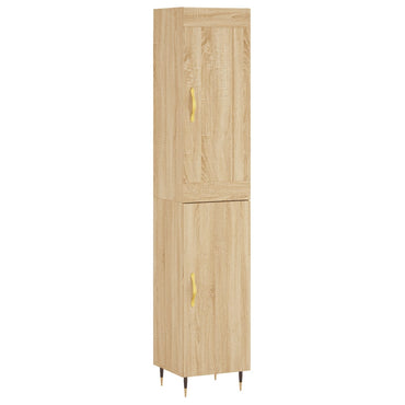 vidaXL Highboard Sonoma-Eiche 34,5x34x180 cm Holzwerkstoff
