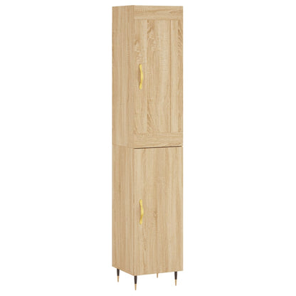 vidaXL Highboard Sonoma-Eiche 34,5x34x180 cm Holzwerkstoff