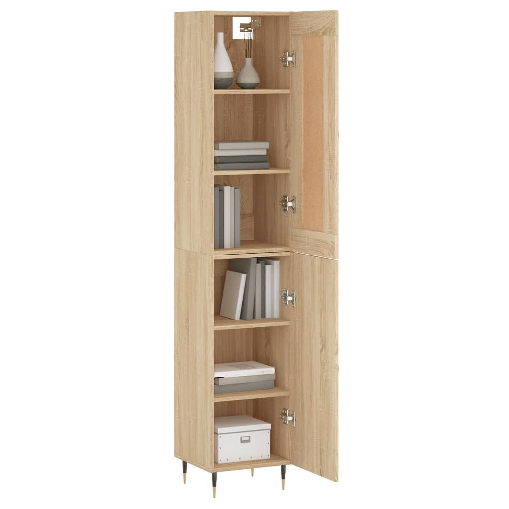 vidaXL Highboard Sonoma-Eiche 34,5x34x180 cm Holzwerkstoff