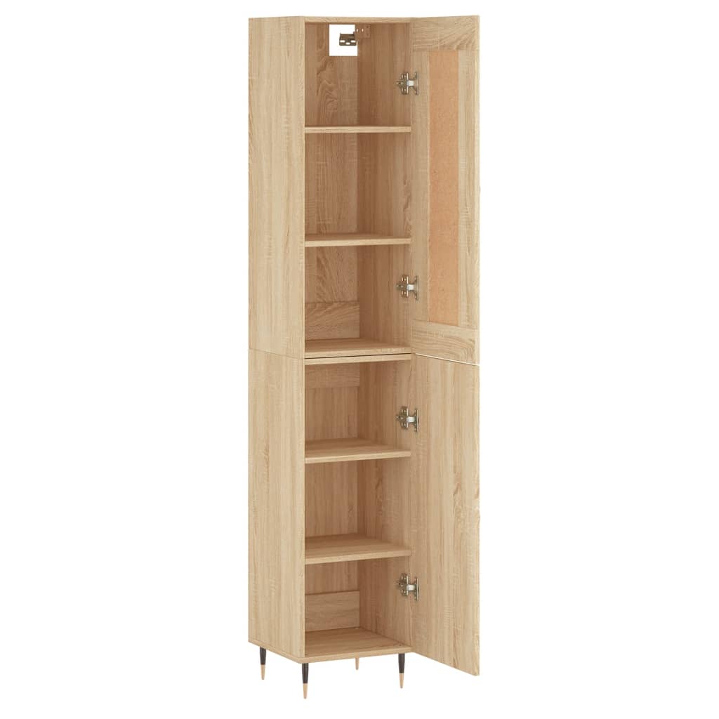 vidaXL Highboard Sonoma-Eiche 34,5x34x180 cm Holzwerkstoff