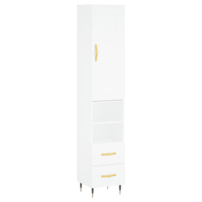 vidaXL Highboard Weiß 34,5x34x180 cm Holzwerkstoff