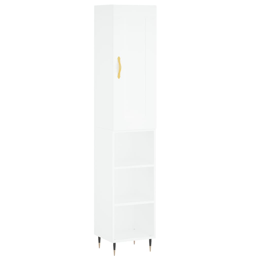 vidaXL Highboard Weiß 34,5x34x180 cm Holzwerkstoff