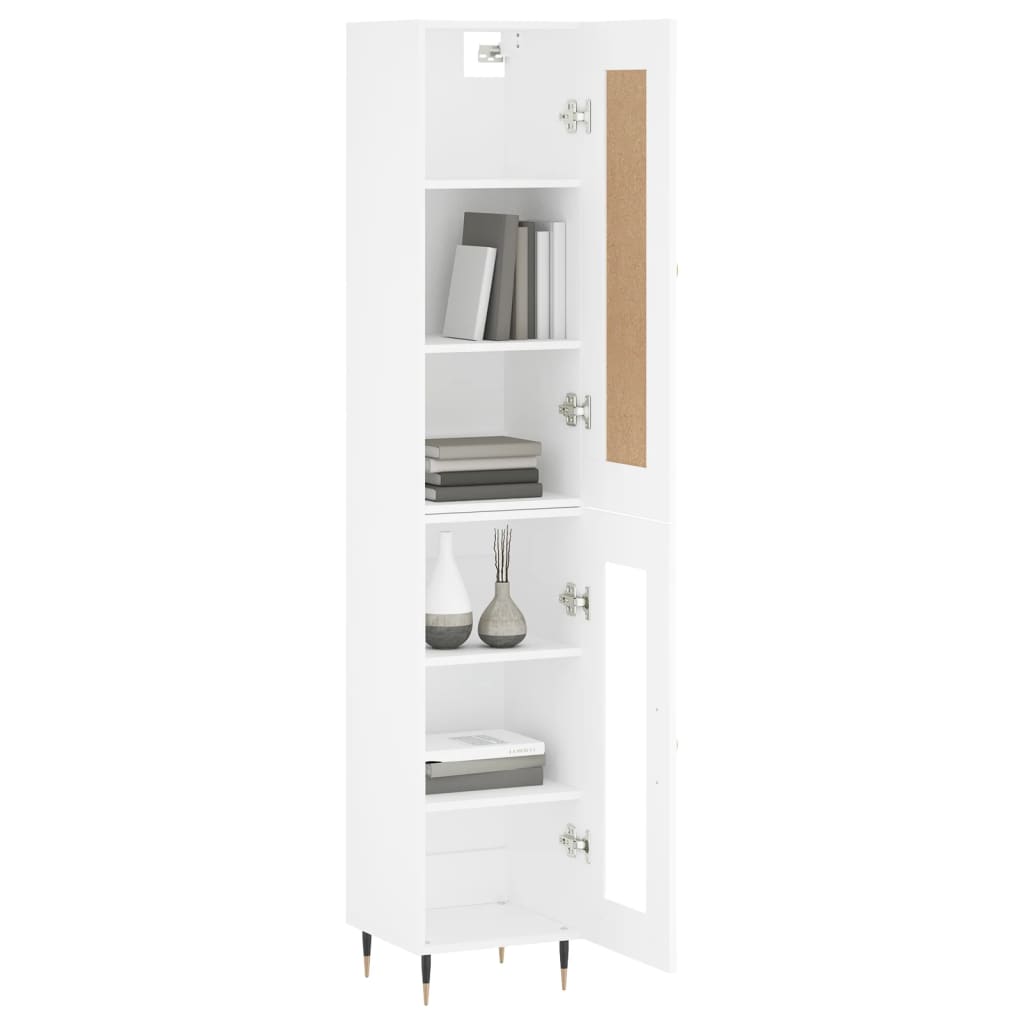 vidaXL Highboard Weiß 34,5x34x180 cm Holzwerkstoff
