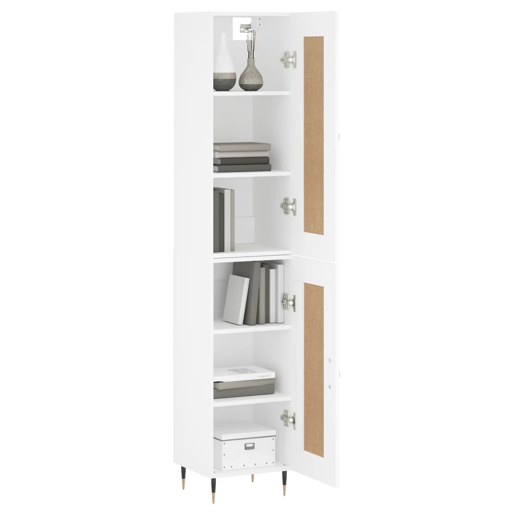 vidaXL Highboard Weiß 34,5x34x180 cm Holzwerkstoff