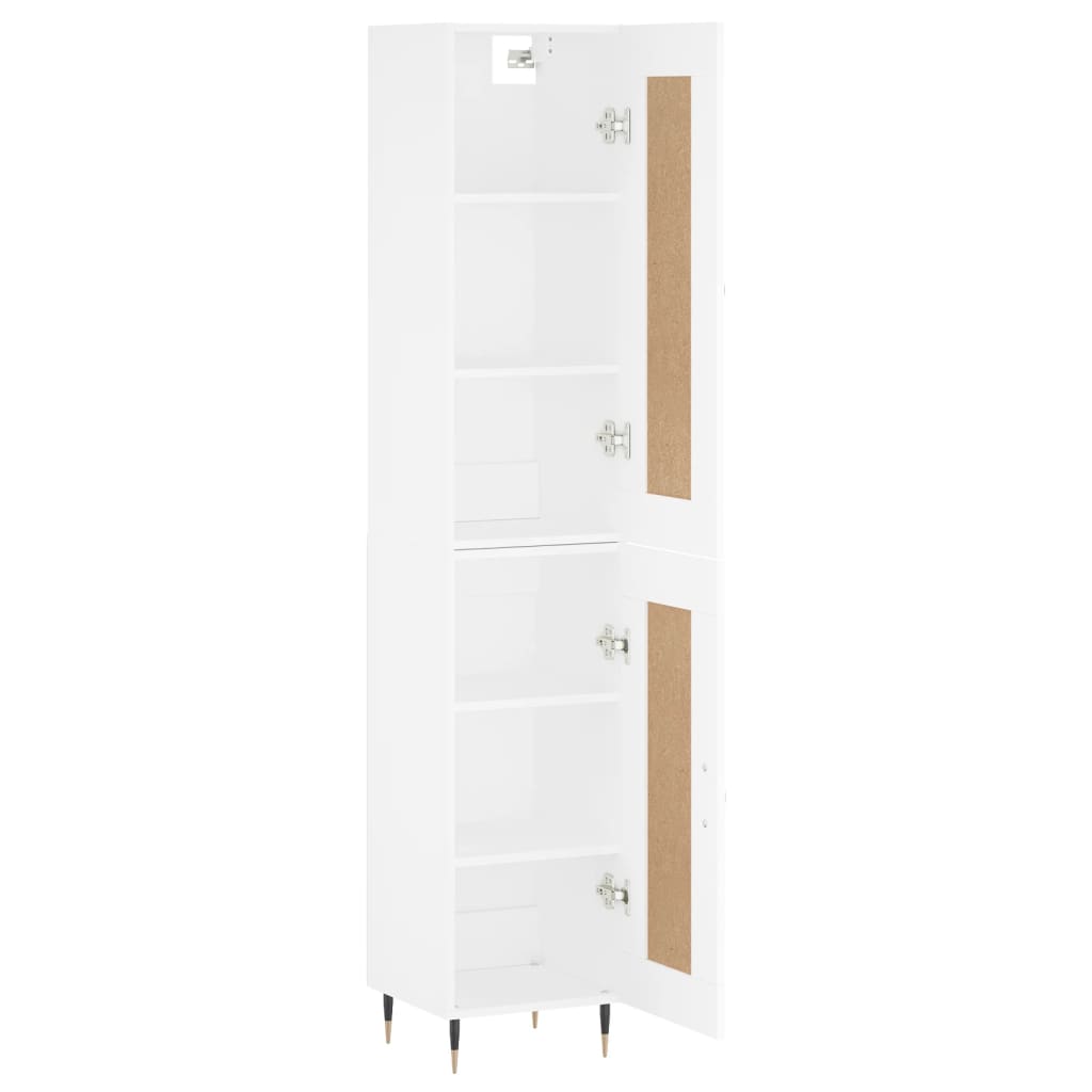 vidaXL Highboard Weiß 34,5x34x180 cm Holzwerkstoff