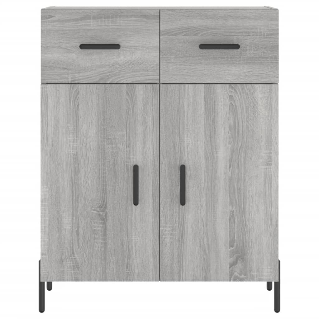 Highboard Grau Sonoma 69,5x34x180 cm Holzwerkstoff