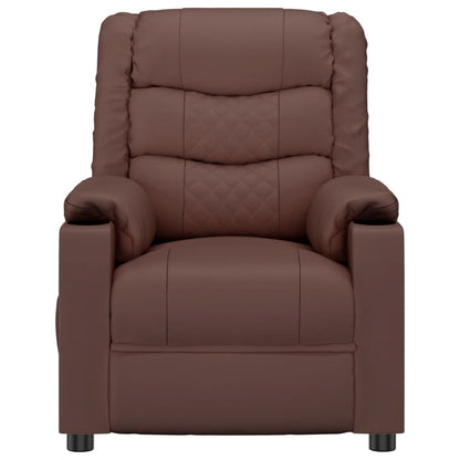 vidaXL Fauteuil inclinable électrique marron cuir artificiel