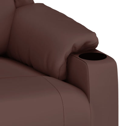 vidaXL Fauteuil inclinable électrique marron cuir artificiel