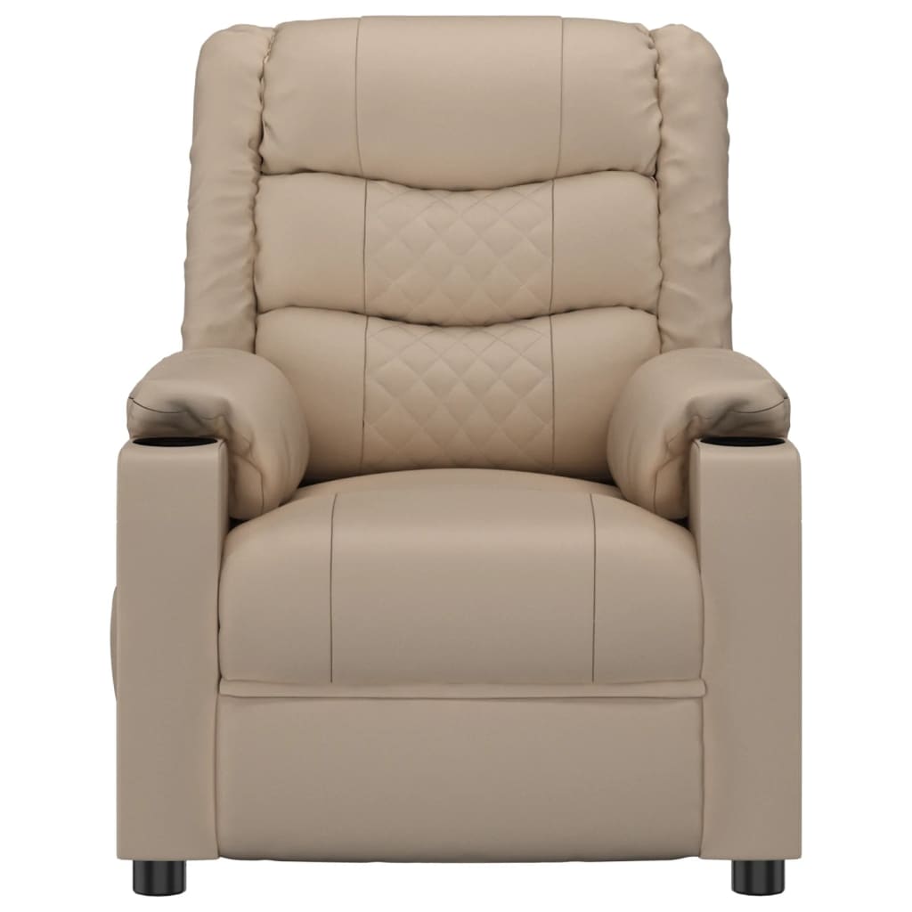 vidaXL Fauteuil de relaxation électrique, marron cappuccino, similicuir