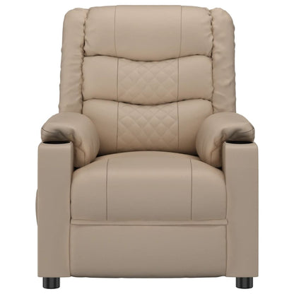 vidaXL Fauteuil de relaxation électrique, marron cappuccino, similicuir