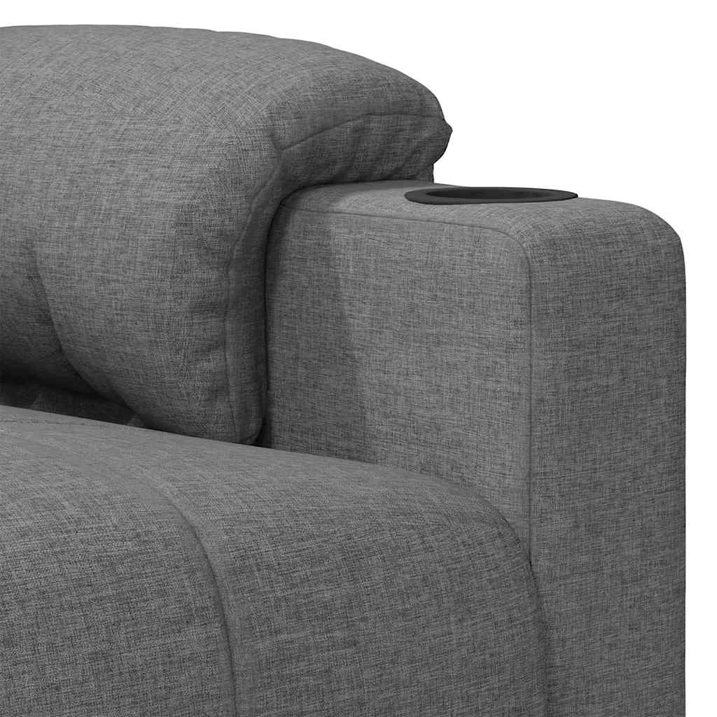 vidaXL Relaxsessel Elektrisch Hellgrau Stoff