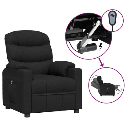 vidaXL Relaxsessel Elektrisch Schwarz Stoff