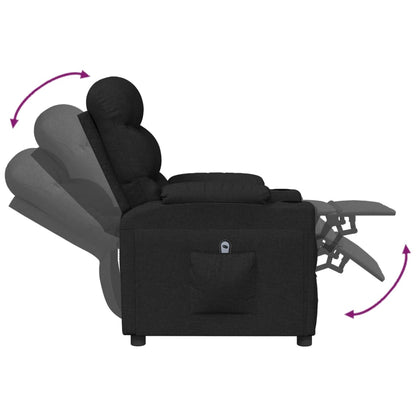 vidaXL Relaxsessel Elektrisch Schwarz Stoff