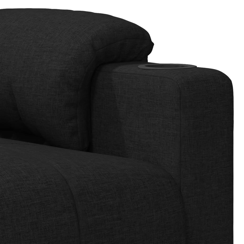 vidaXL Relaxsessel Elektrisch Schwarz Stoff