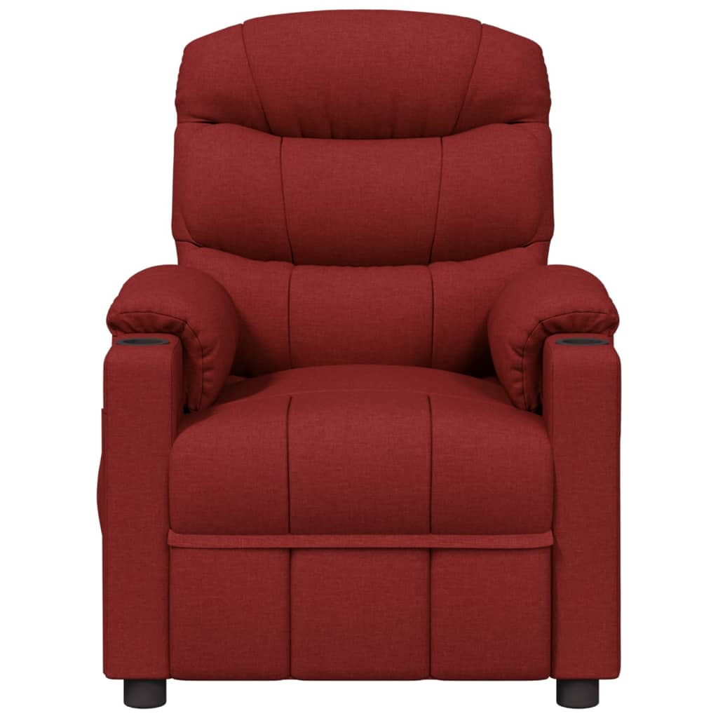 vidaXL Relaxsessel Elektrisch Weinrot Stoff