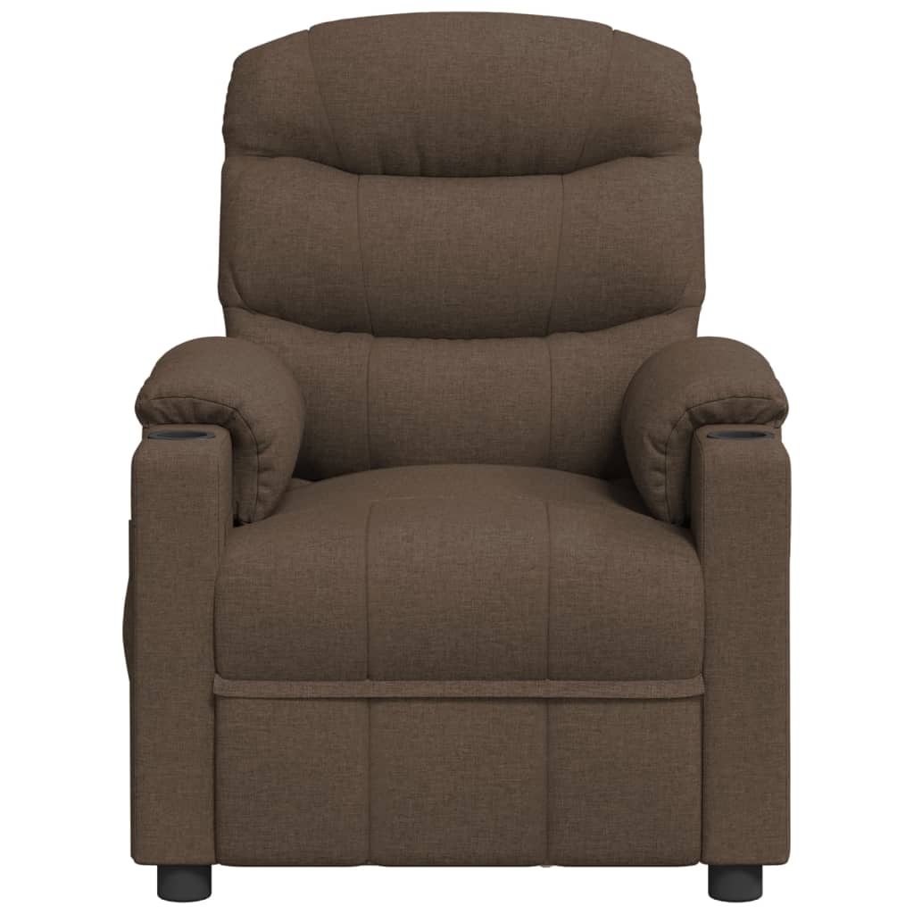vidaXL Relaxsessel Elektrisch Braun Stoff