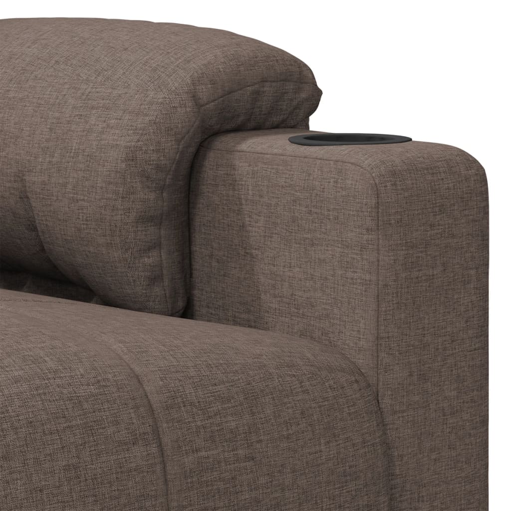 vidaXL Relaxsessel Elektrisch Taupe Stoff