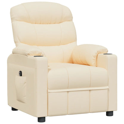 vidaXL Relaxsessel Elektrisch Creme Stoff