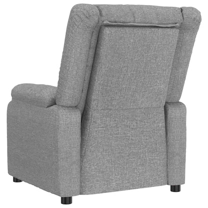 vidaXL Fauteuil relax électrique Gris clair Tissu