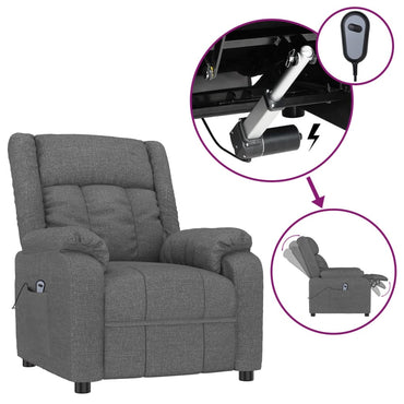 vidaXL Relaxsessel Elektrisch Dunkelgrau Stoff