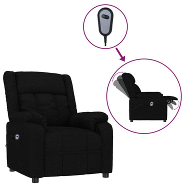 vidaXL Relaxsessel Elektrisch Schwarz Stoff