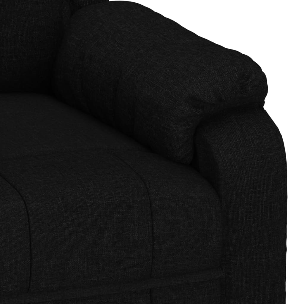 vidaXL Relaxsessel Elektrisch Schwarz Stoff