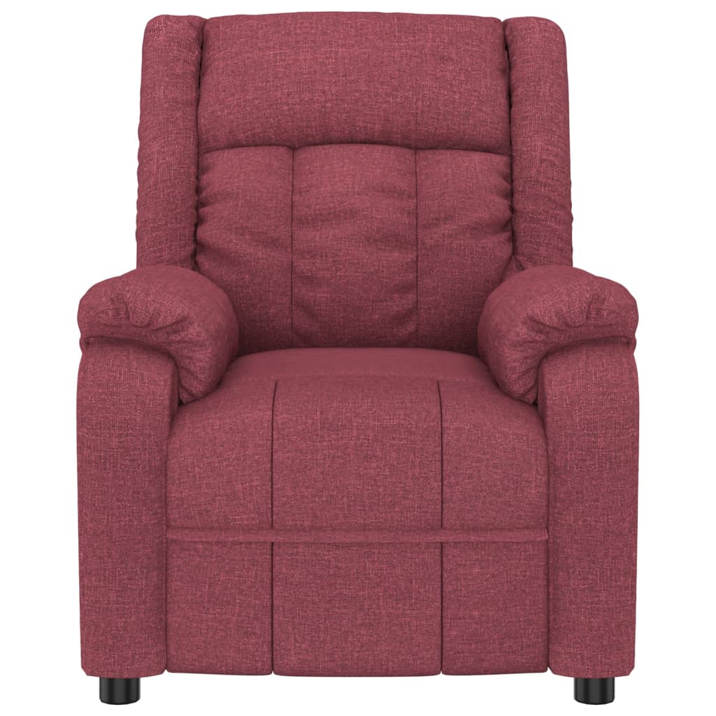 vidaXL Relaxsessel Elektrisch Weinrot Stoff