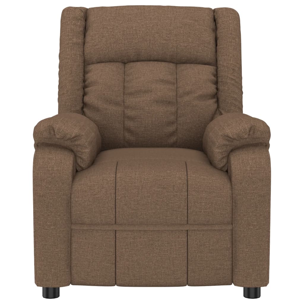 vidaXL Relaxsessel Elektrisch Braun Stoff