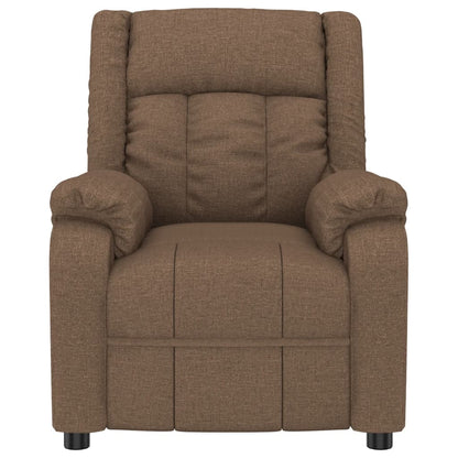 vidaXL Relaxsessel Elektrisch Braun Stoff