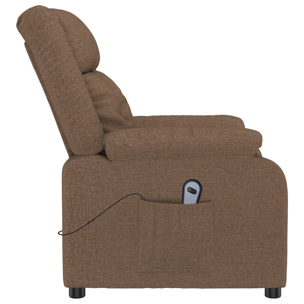 vidaXL Relaxsessel Elektrisch Braun Stoff