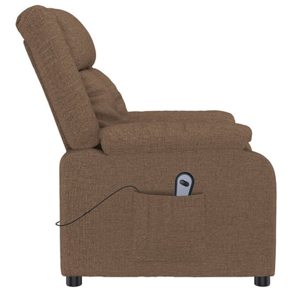 vidaXL Relaxsessel Elektrisch Braun Stoff