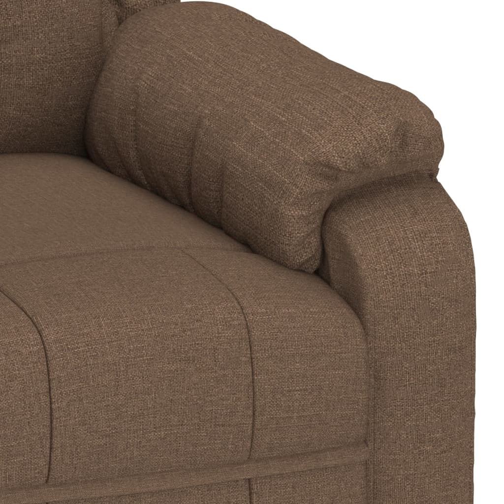 vidaXL Relaxsessel Elektrisch Braun Stoff