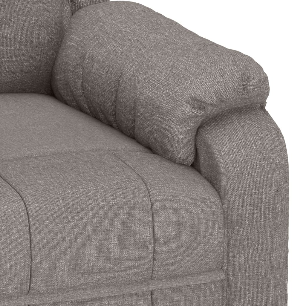 vidaXL Relaxsessel Elektrisch Taupe Stoff