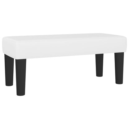 vidaXL Boxspringbett mit Matratze Weiß 90x190 cm Kunstleder