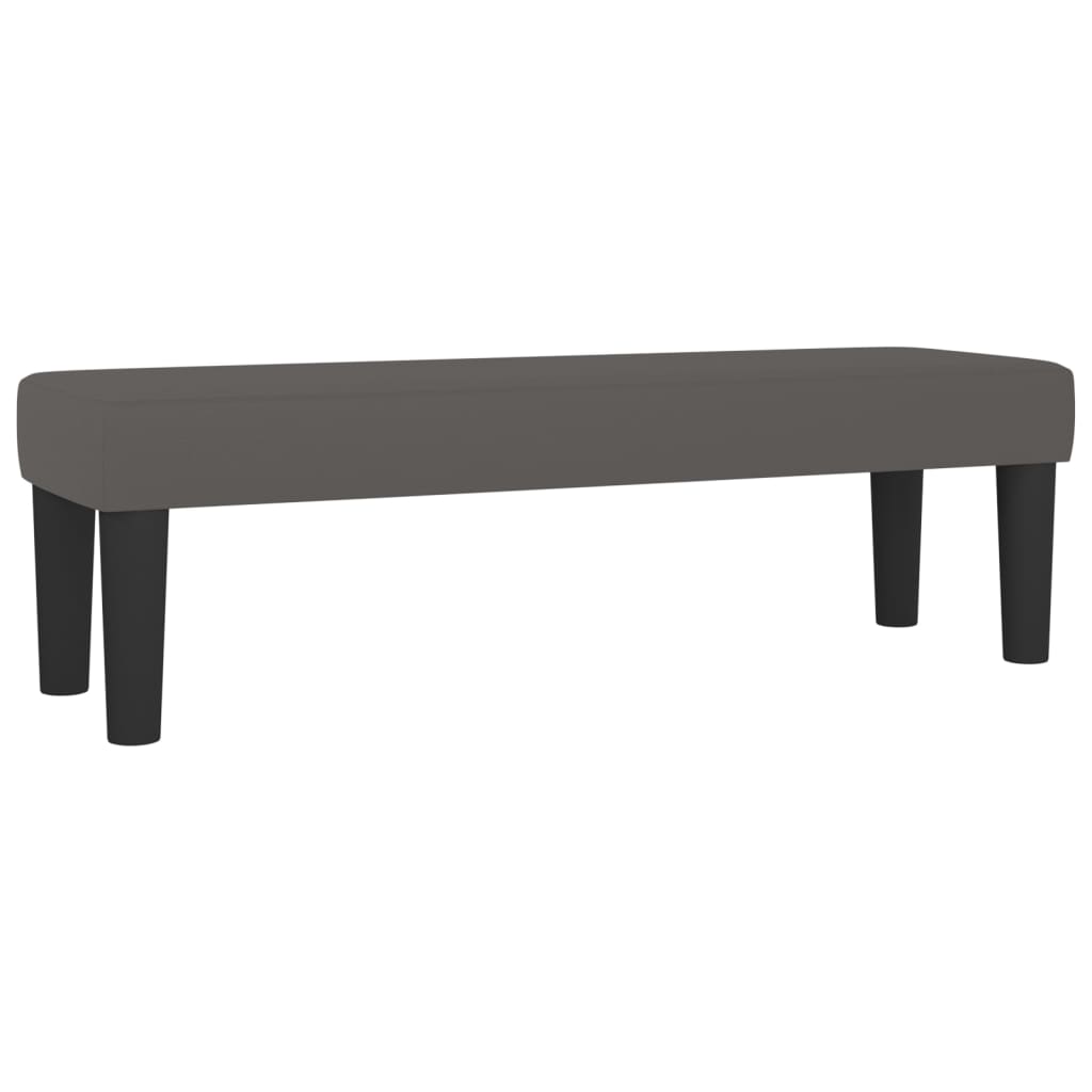 vidaXL Boxspringbett mit Matratze Grau 160x200 cm Kunstleder
