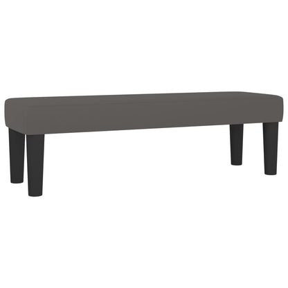 vidaXL Boxspringbett mit Matratze Grau 160x200 cm Kunstleder