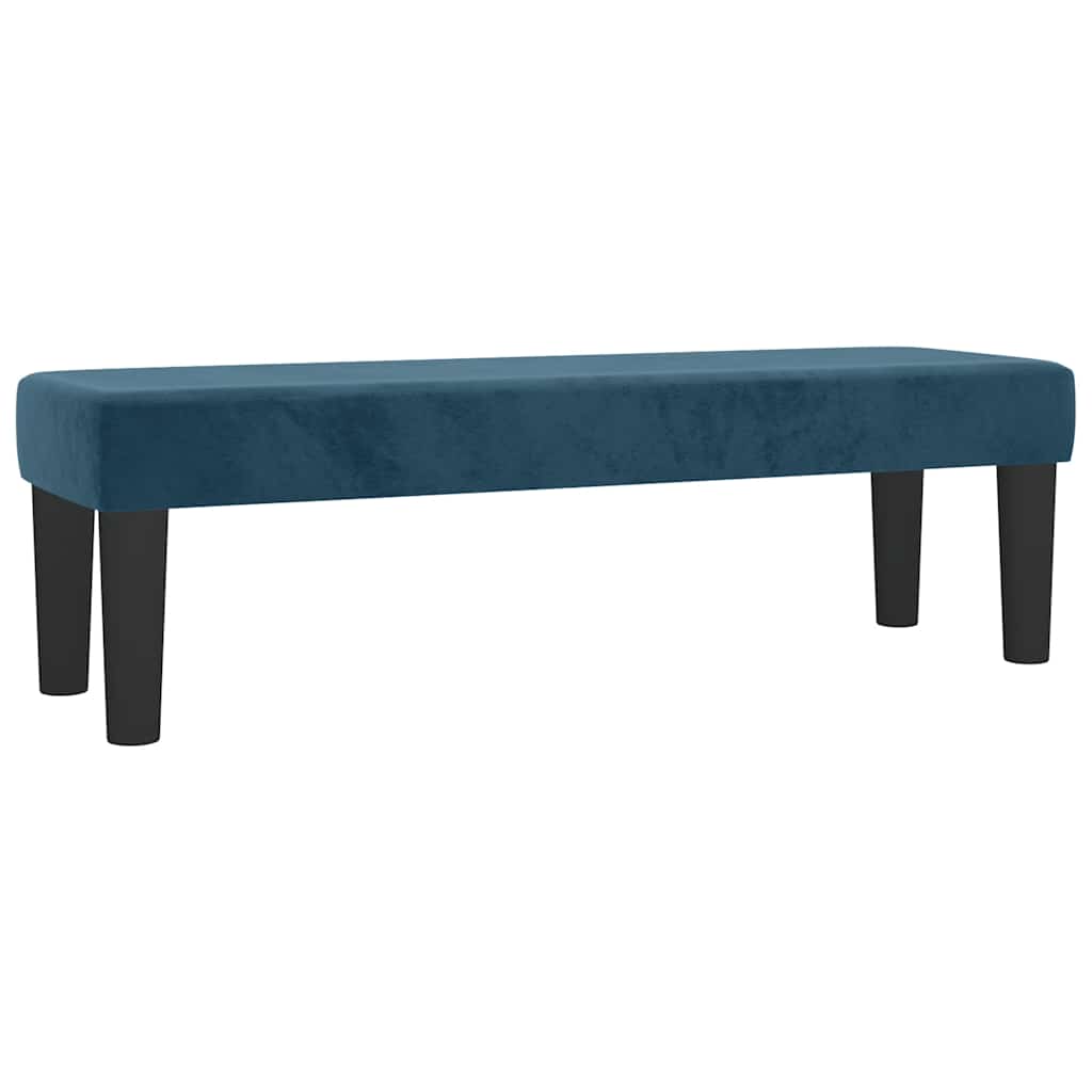 vidaXL Lit tapissier avec matelas bleu foncé 140x190 cm Velours